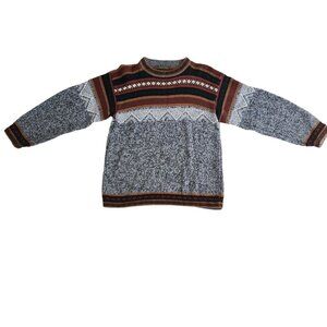 Arte Meche Sweater Peruvian PatternFine‎ Baby Alpaca Knit Aztec Fair Isle M